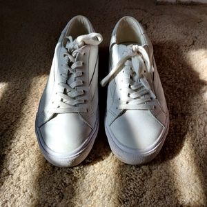 Madewell White Leather Sidewalk Low top Sneakers